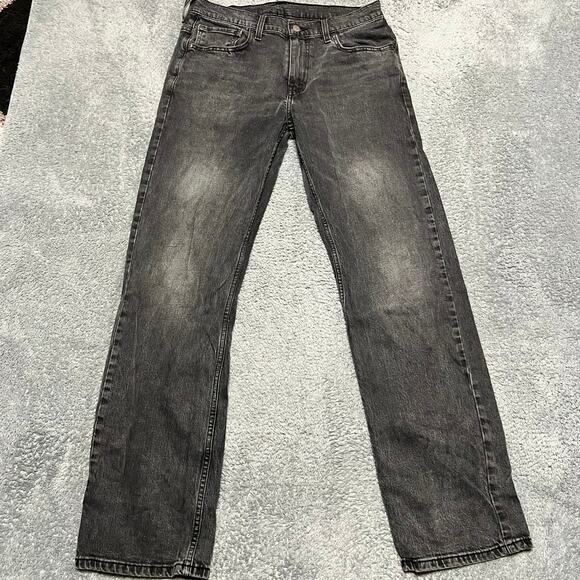 Levis 569 Jeans Mens 32 X34 Faded Black Loose Fit Classic Straight Leg Roomy - Picture 1 of 12
